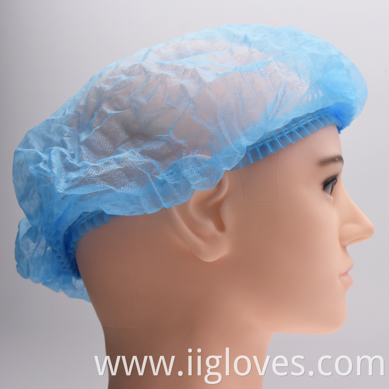 Non-woven Clip Cap Single/Double Elastic Hairnet Anti- dust Non-woven Bouffant Cap With 18'',19'' and 21''